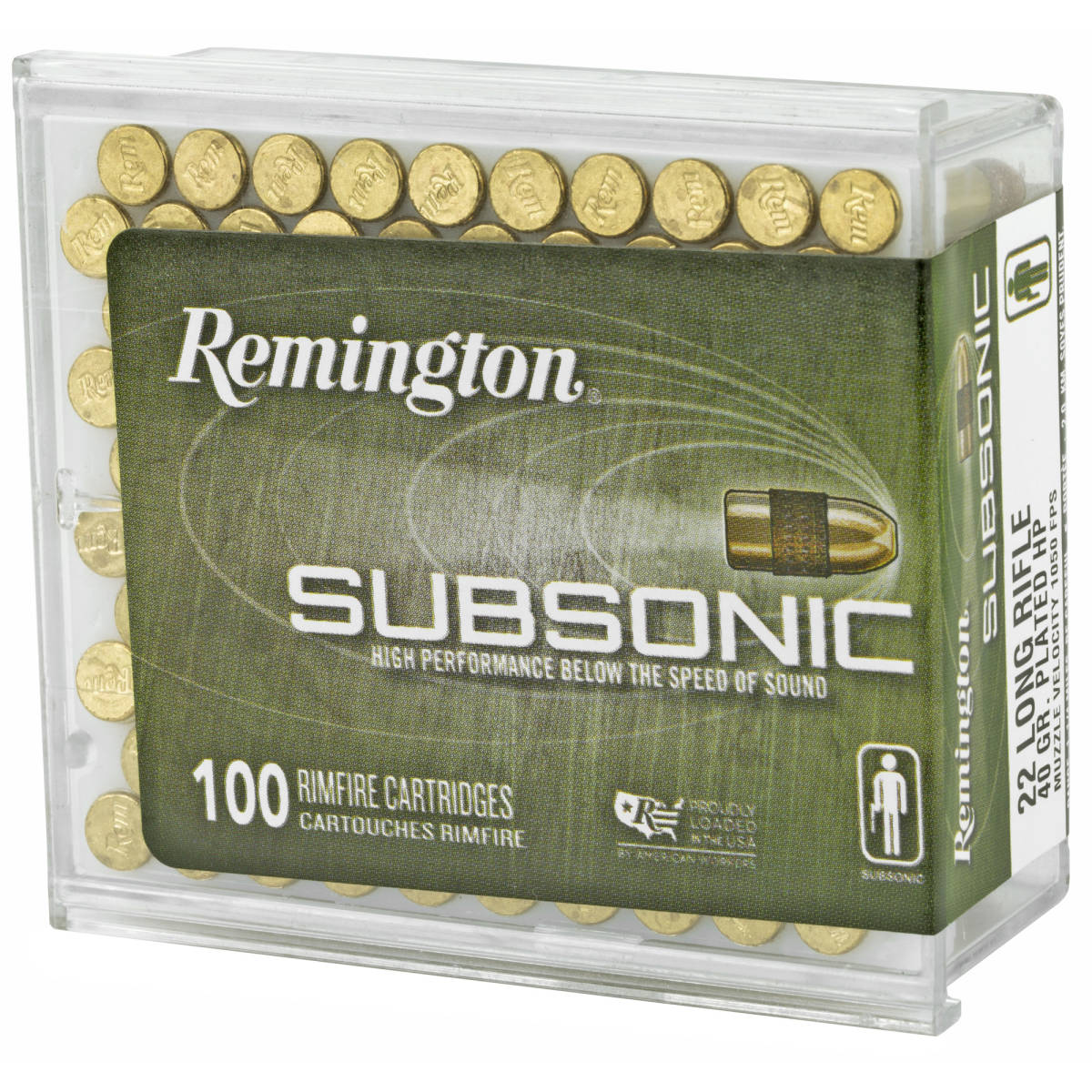 Remington Ammunition 21137 Subsonic Rimfire 22 LR 40 gr Hollow Point 100-img-2