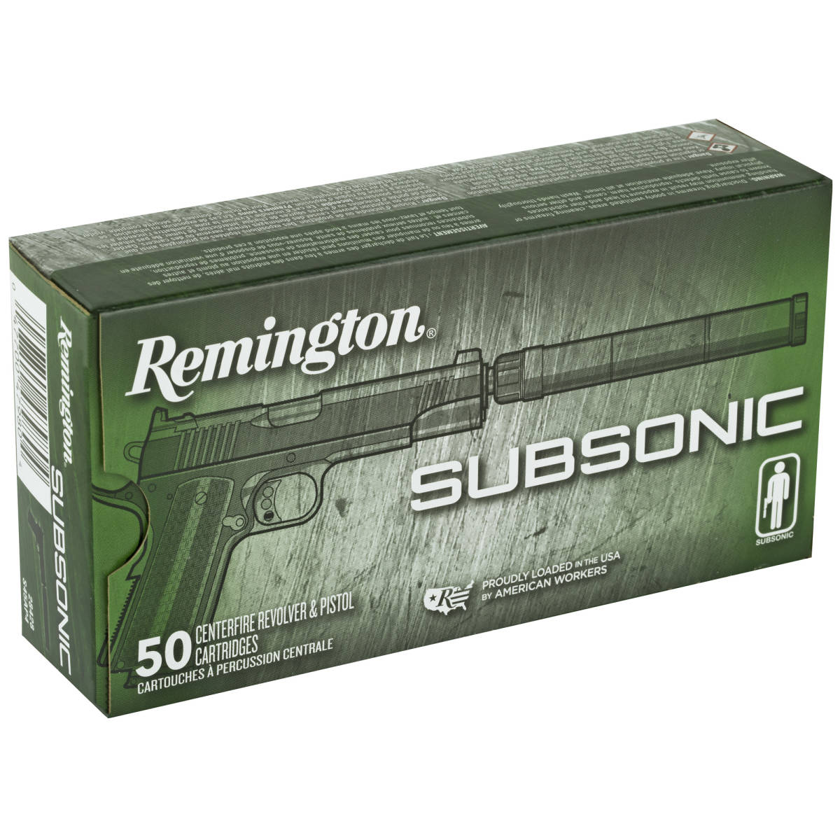 Remington Ammunition 28428 Subsonic 45ACP 230gr Flat Nose Enclosed Base...-img-2