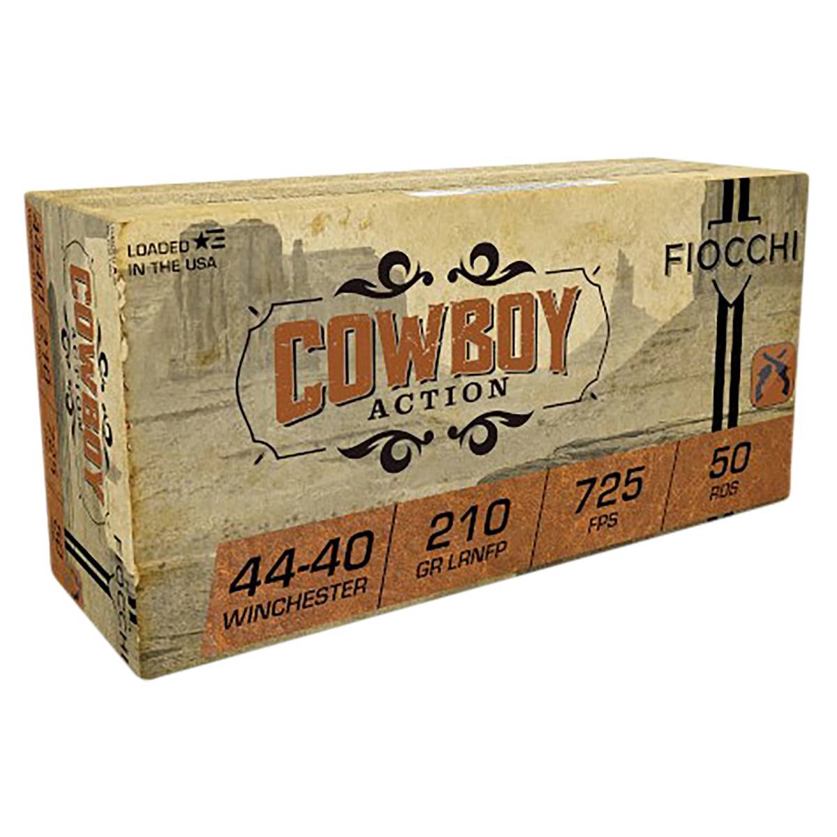 Fiocchi 4440CA Cowboy Action 44-40Win 210gr Lead Round Nose Flat Point...-img-1