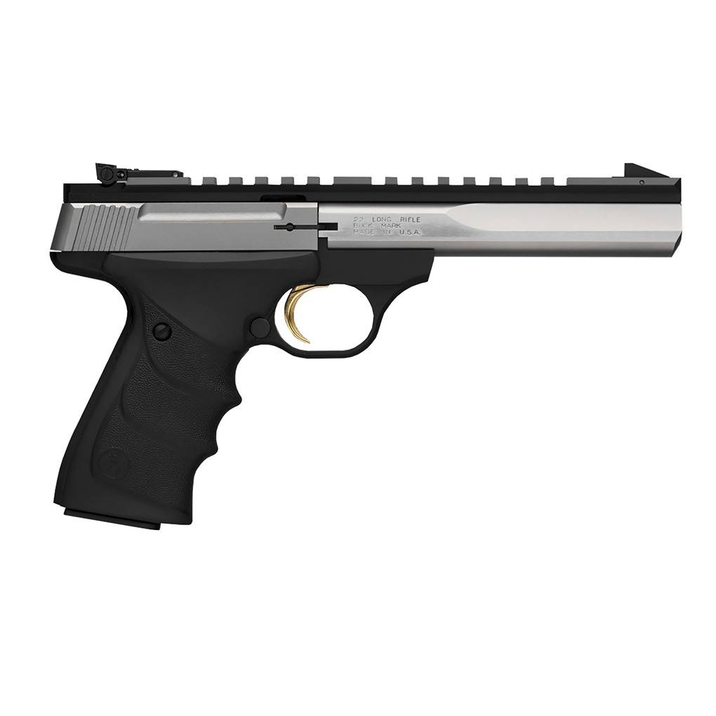 Browning Buck Mark Contour 22 LR 5.50" 10+1 Ultragrip Stainless Matte...-img-2