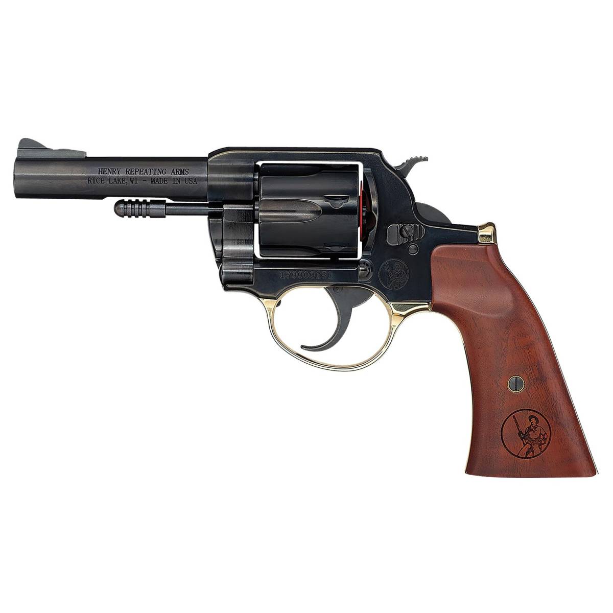 Henry H017BDM Big Boy Revolver, 357 Mag, 4" Bbl, Blued, Birdshead Walnut-img-2