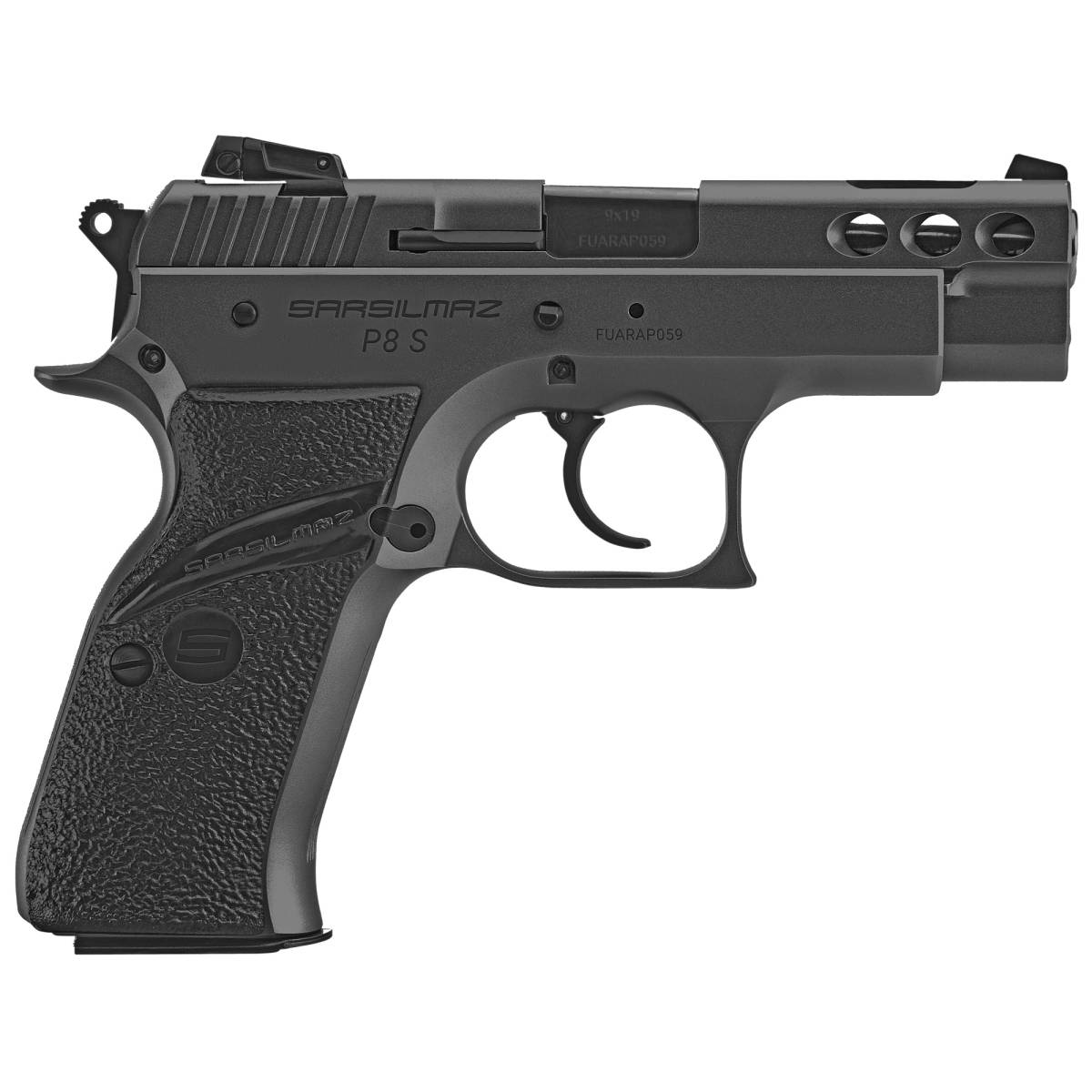 SAR USA P8SBL P8S Compact 9mm Luger 17+1, 3.80” Black Ported Steel...-img-1