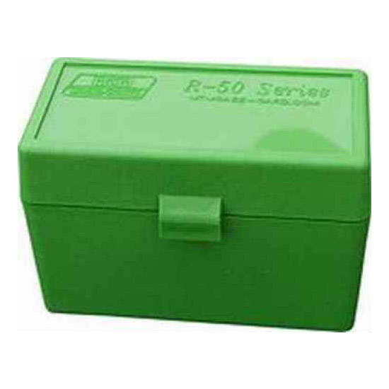 MTM AMMO BOX MAGNUM RIFLE 50-ROUNDS FLIP TOP STYLE GREEN-img-0