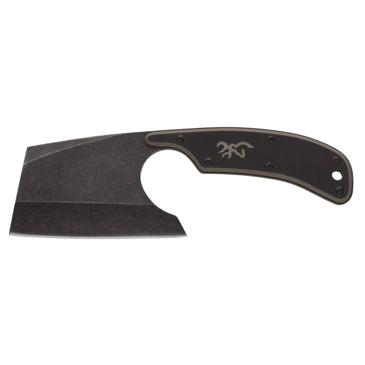Browning 3220322 Cutoff Camp 2.50” Fixed Cleaver Plain Black Oxide...-img-0