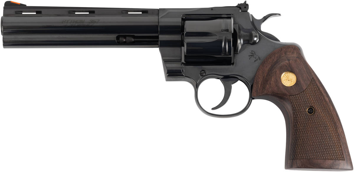 Colt Python Target 357 Mag/38 Spl 6rd Blued Polished Walnut Medallion...-img-1