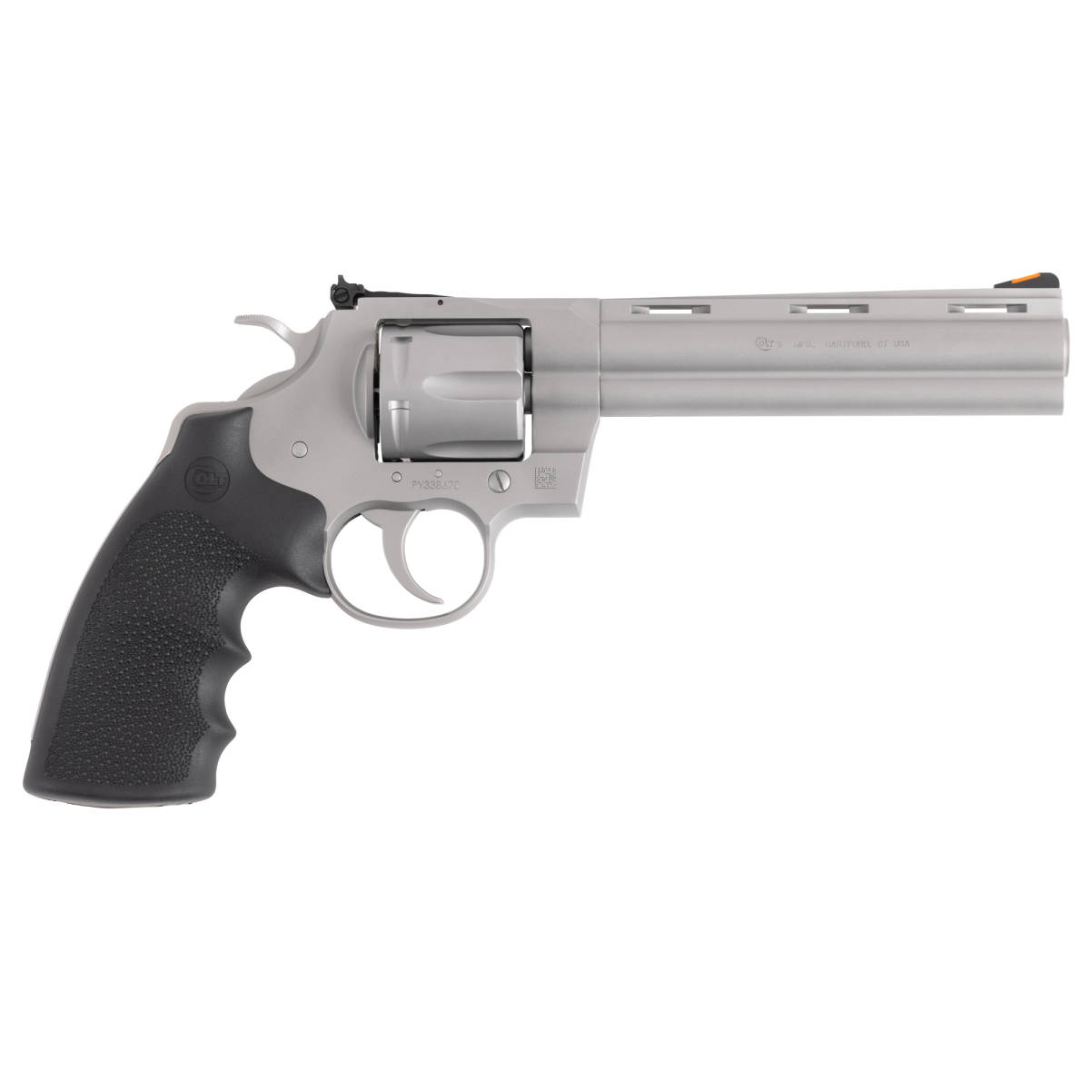 Colt Model Python Revolver Matte Stainless Steel 357 Mag 6" 357MAG Blk Grip-img-2