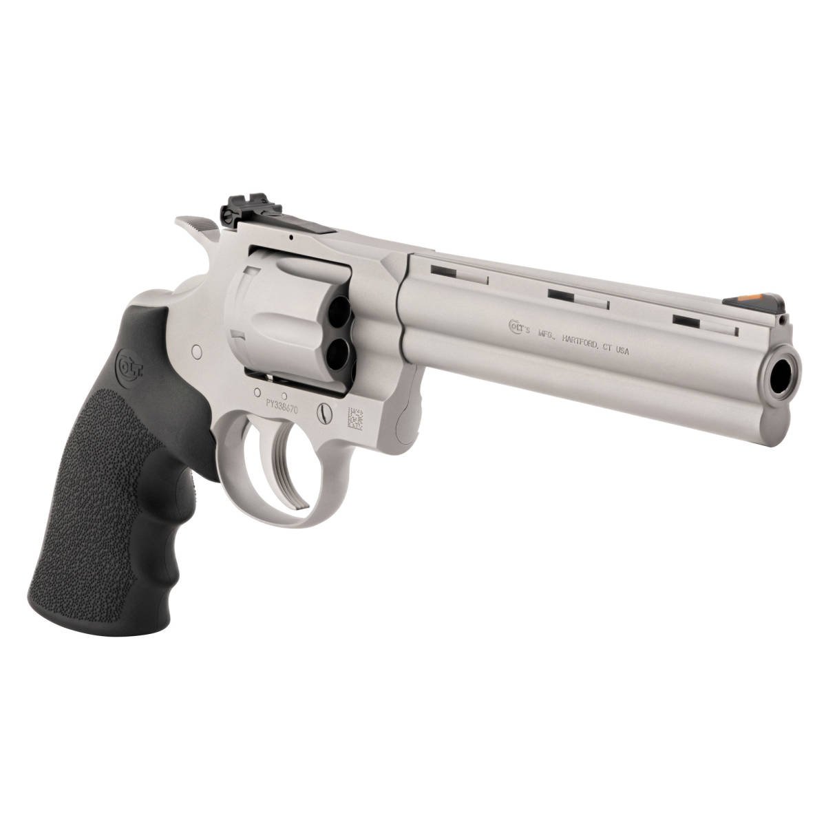 Colt Model Python Revolver Matte Stainless Steel 357 Mag 6" 357MAG Blk Grip-img-3