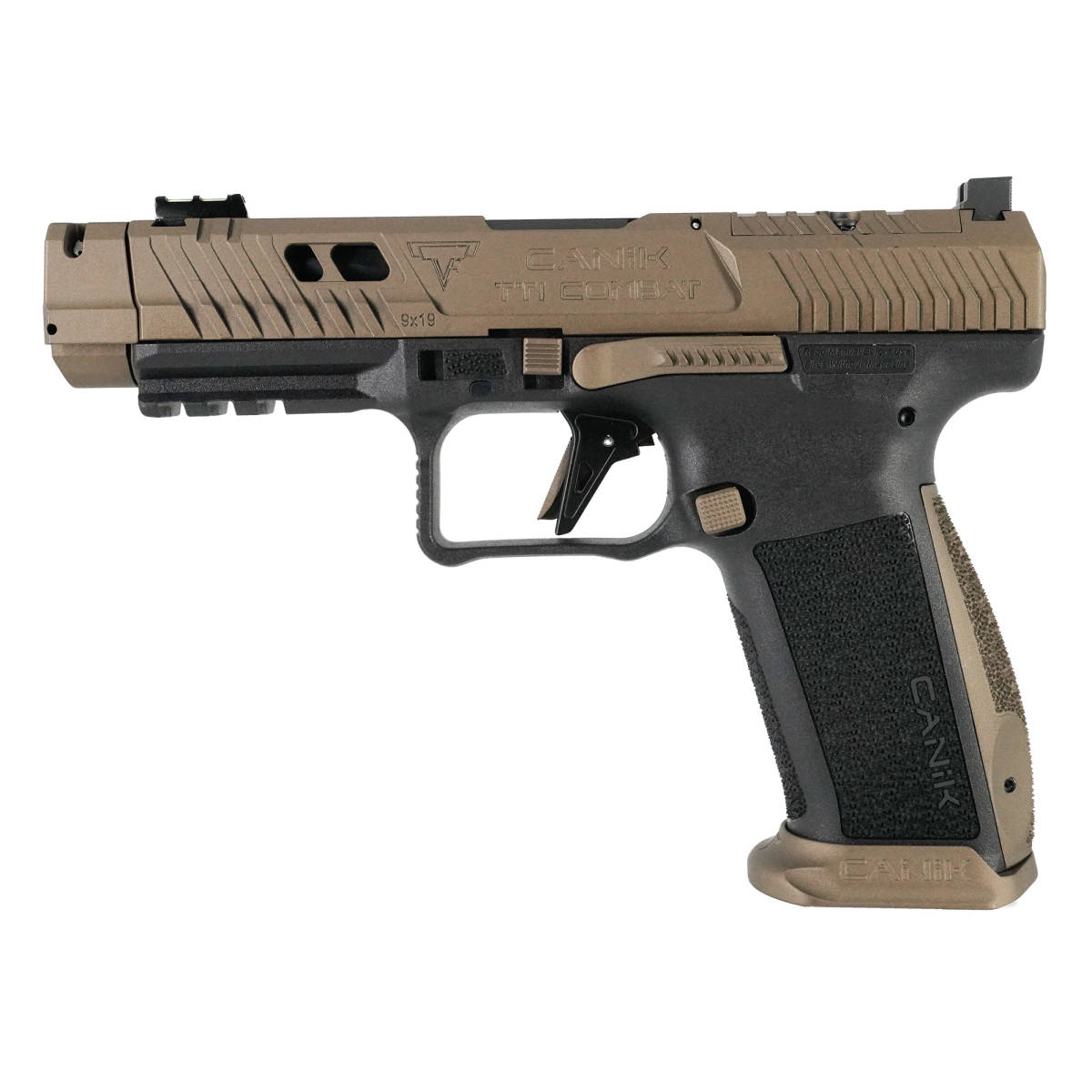 Canik TTI Combat 9mm 4.6" 18rd Pistol, Bronze / Black-img-1