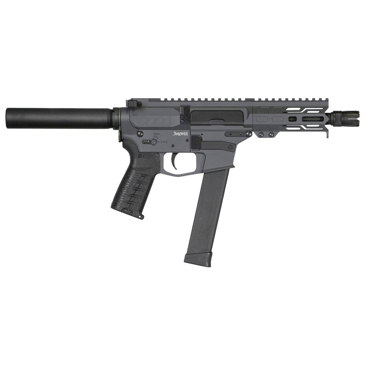 CMMG 45A69BB-SG Banshee MKG 45 ACP 5” 26+1 Sniper Gray Cerakote Rec...-img-1