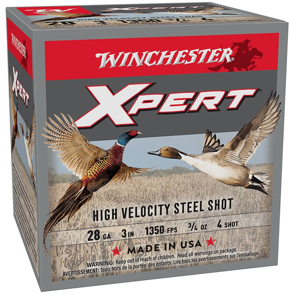 Winchester Ammo WEXP2834 Xpert High Velocity 28Gauge 3” 3/4oz 4Shot 25-img-1