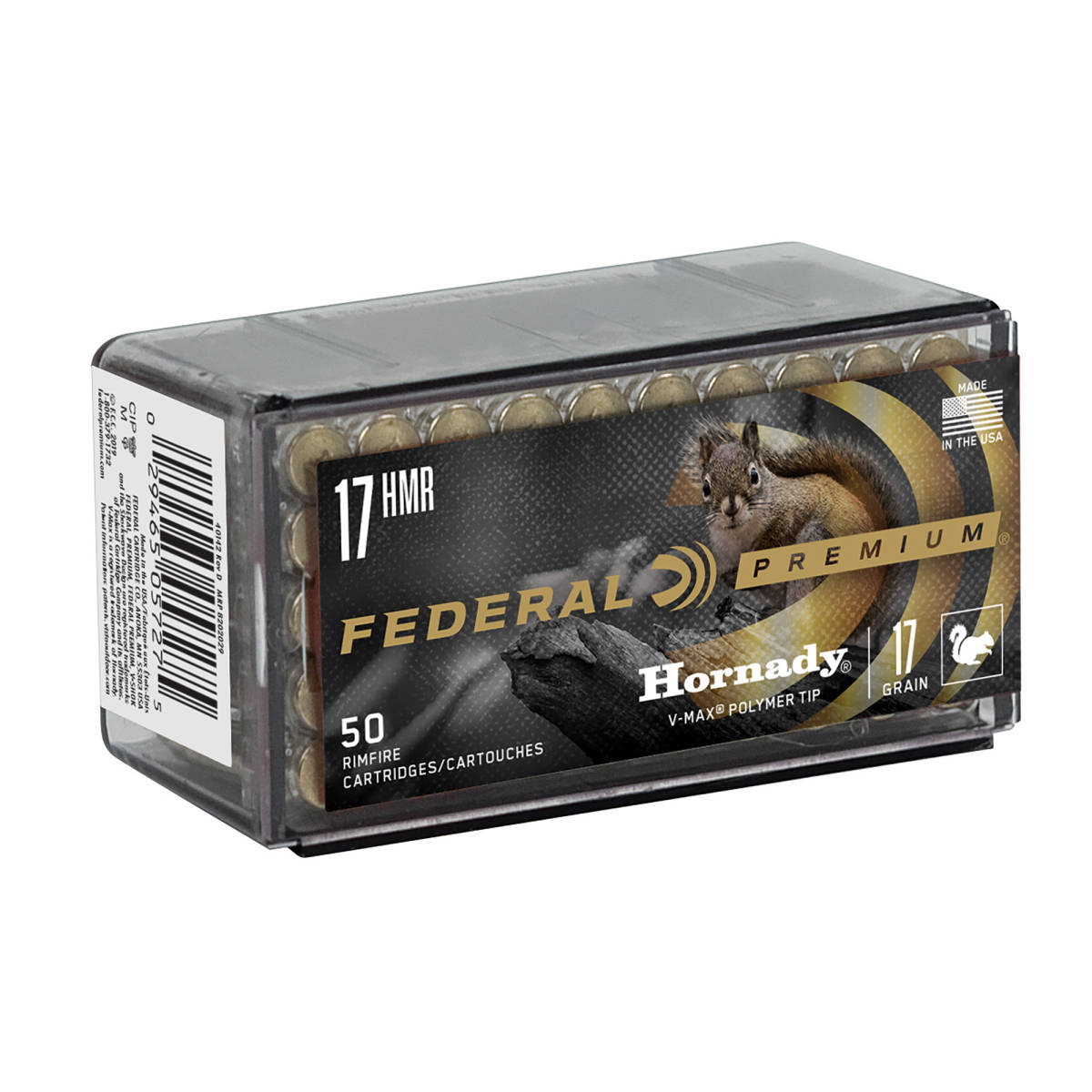 Federal P771 Premium Varmint & Predator 17HMR 17gr Hornady V-Max 50 Per...-img-1