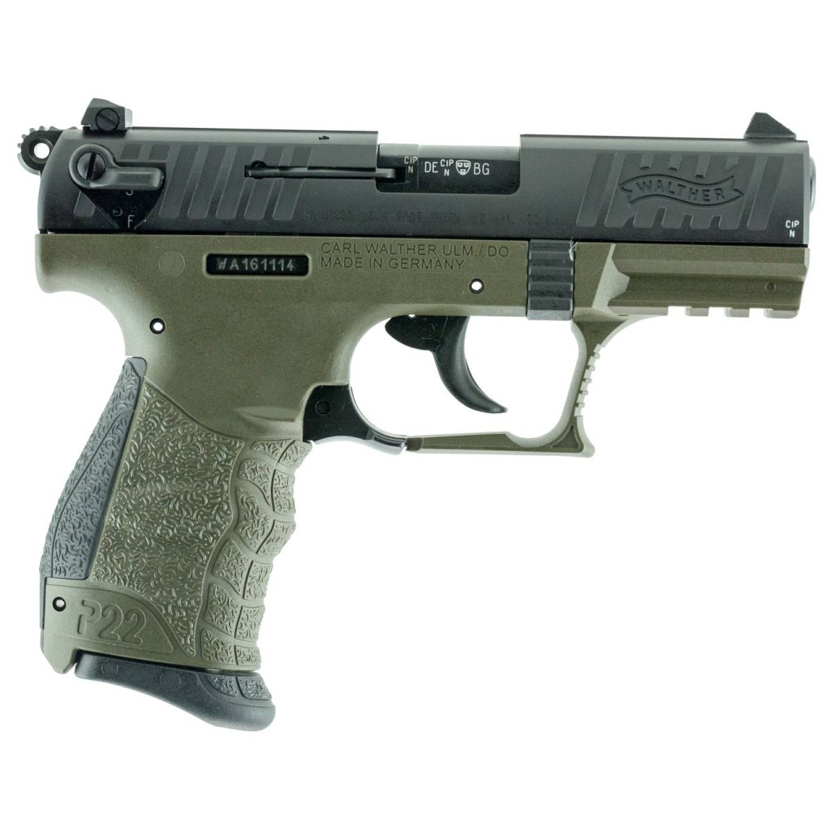 Walther Arms 5120338 P22 Military *CA Compliant 22 LR 10+1 3.42” Matte-img-0