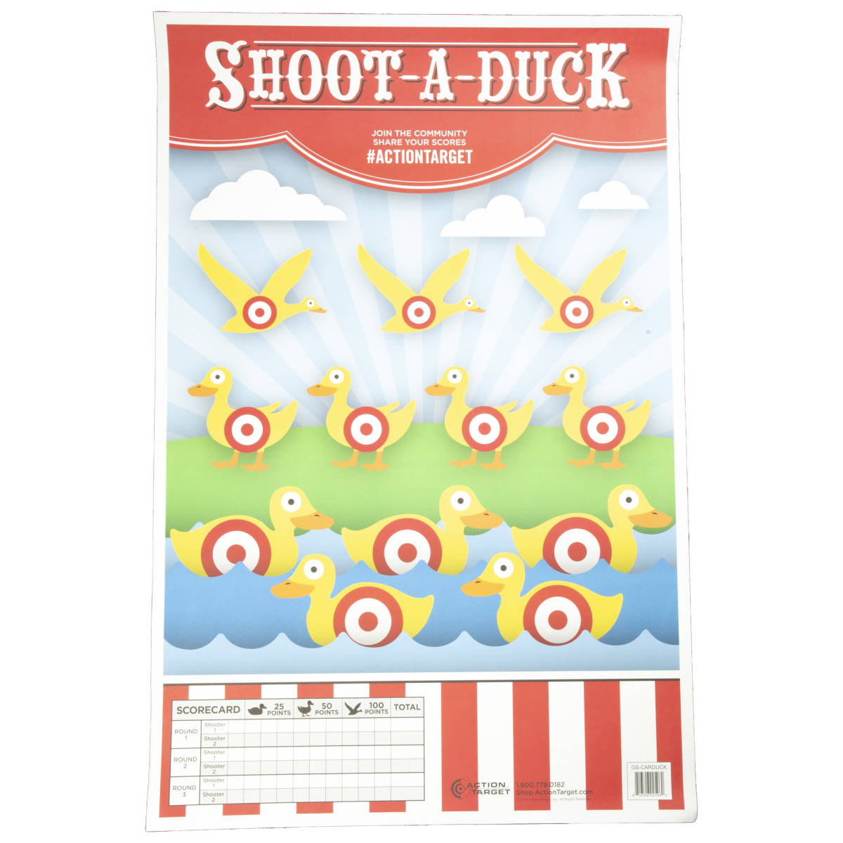 Action Target GSCARDUCK100 Entertainment Ducks Paper Hanging 23” x ...