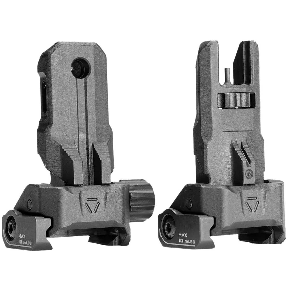 Strike Industries SPBUS Polymer Backup Sights Black Folding for AR-15-img-1