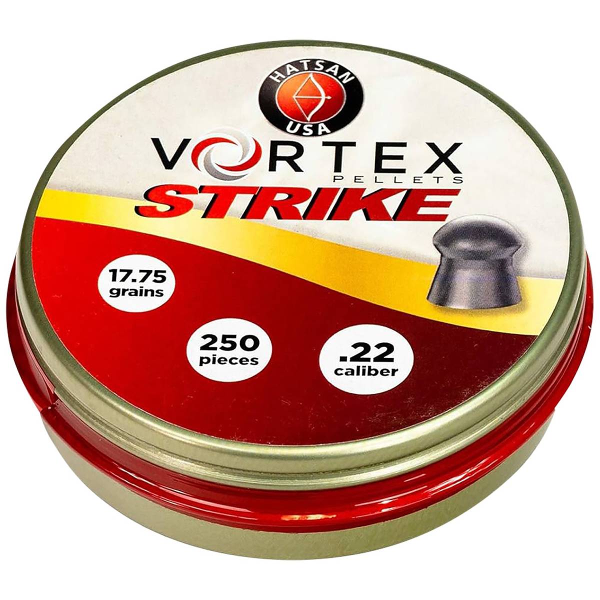 Hatsan USA HA90641 Vortex Strike Pellets 22 Cal Lead Domed 250-img-0