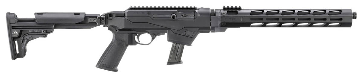 RUG PC CARBINE 9MM 16 FOLDING STOCK BLK 17RD-img-0