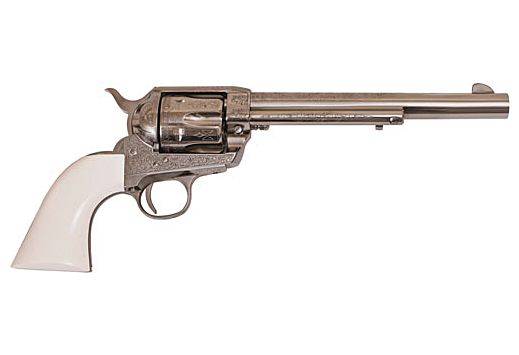 CIMARRON FRONTIER .357 PW FS 7.5” ENGRAVED NICKEL/IVORY-img-1