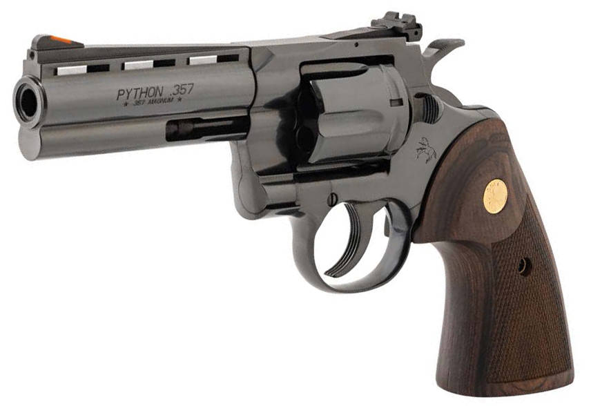 Colt Python Target 357 Mag/38 Spl 6rd Blued Polished Walnut Medallion...-img-1