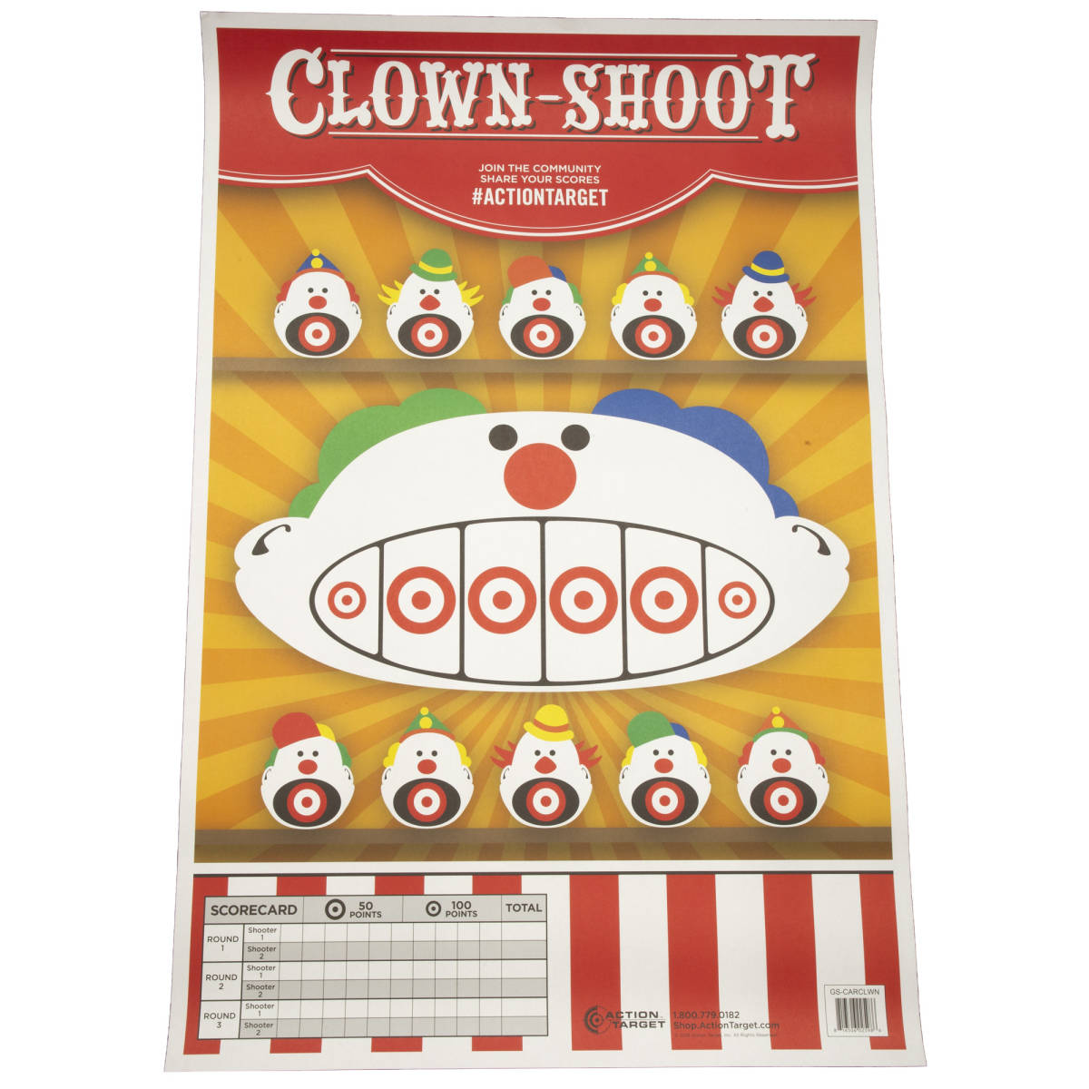 Action Target GSCARCLWN100 Entertainment Clowns Paper Hanging 23” x ...