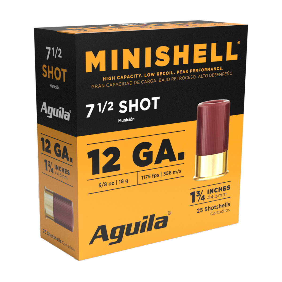 Aguila 1CHB1387 Minishell 12Gauge 1.75” 5/8oz 7.5Shot 25 Per Box/10 Case-img-1