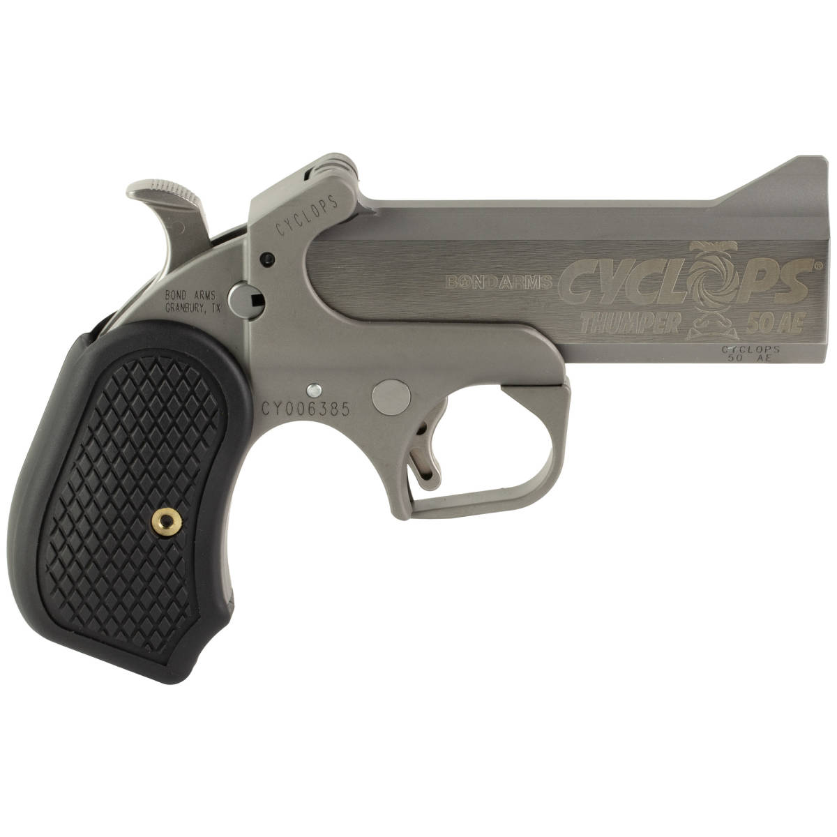 Bond Arms BACY Cyclops Big Bore 50 AE 1 Shot 4.25” Black/SS Stainless...-img-2