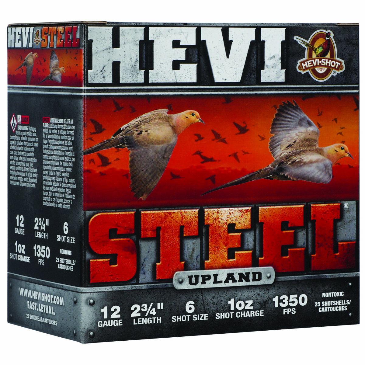 HEVI-Shot HS61266 Upland 12Gauge 2.75” 1oz 6Shot 25 Per Box/10 Case-img-2