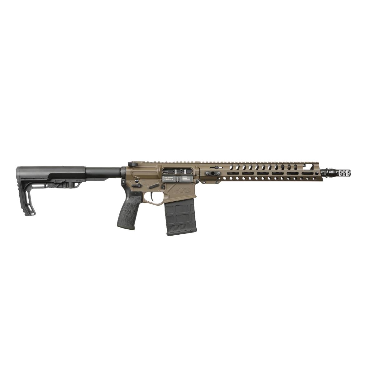 Patriot Ordnance Factory 02064 Rifle Rogue 308 Win 20+1 13.75” Brown...-img-1