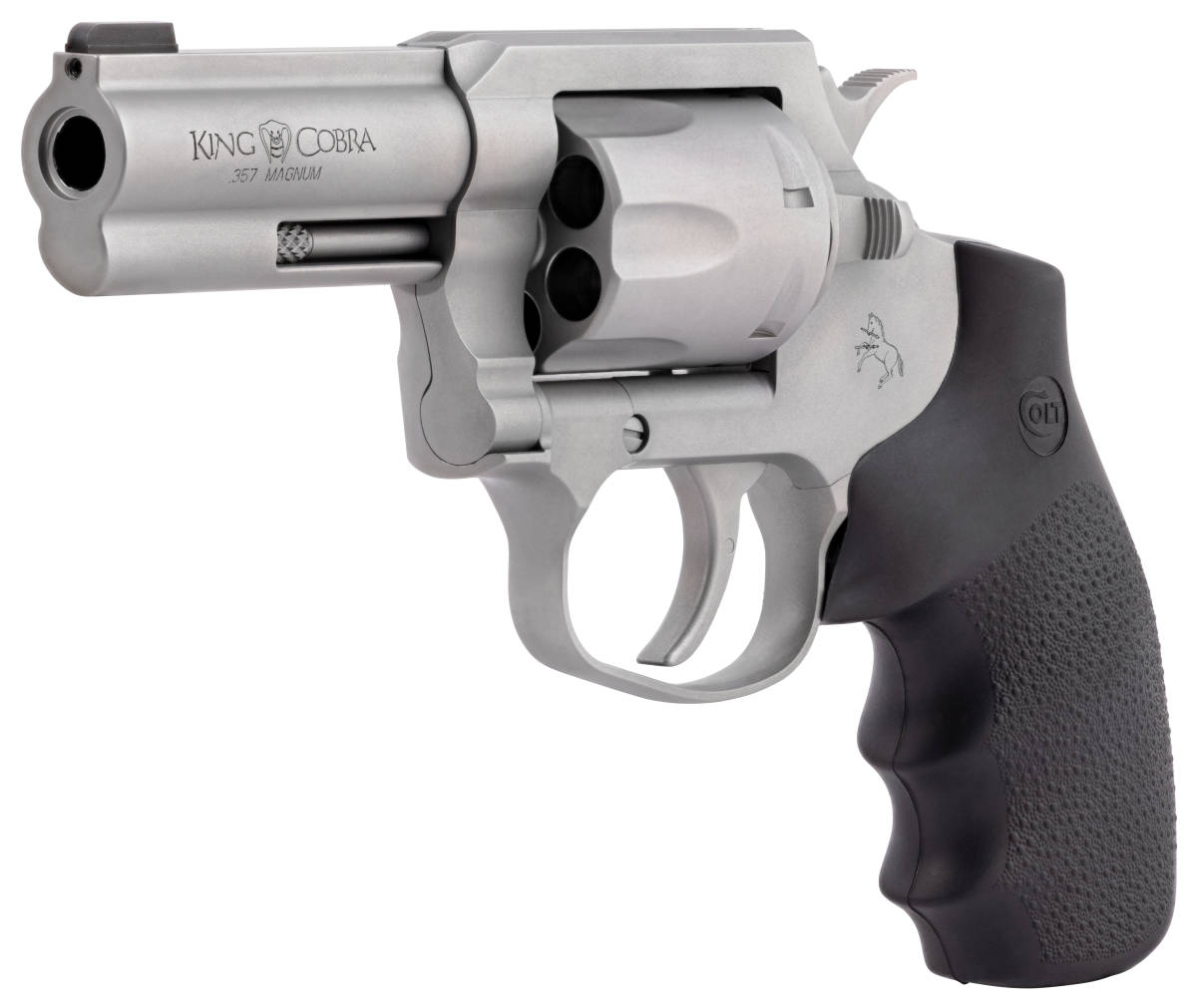 Colt King Cobra Target 357 Mag 6rd Matte Stainless Hogue Rubber...-img-1
