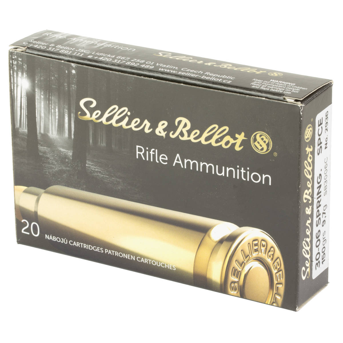 Sellier & Bellot SB3006C Rifle 30-06 Springfield 150 gr Soft Point...-img-2