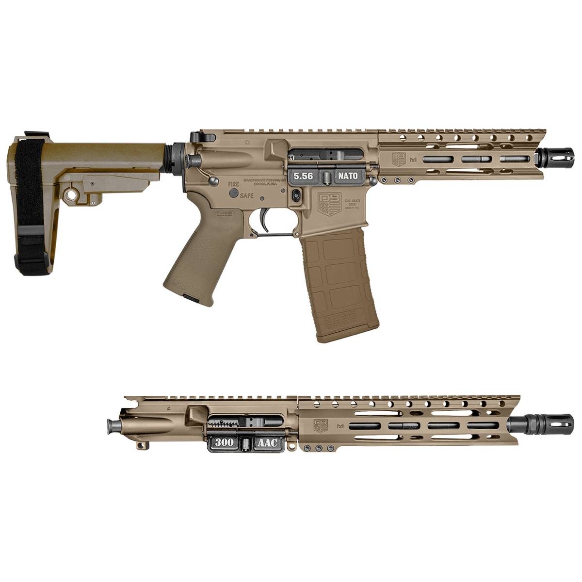Diamondback DB195AK061 DB15 5.56/300BLK 30rd 7”/10” Black Nitride...-img-1