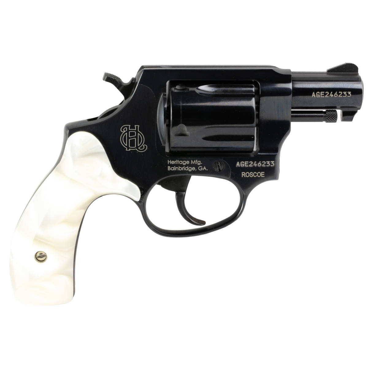 HERITAGE ROSCOE 38SPL 2” FIXED BLACK PEARL GRIP-img-1