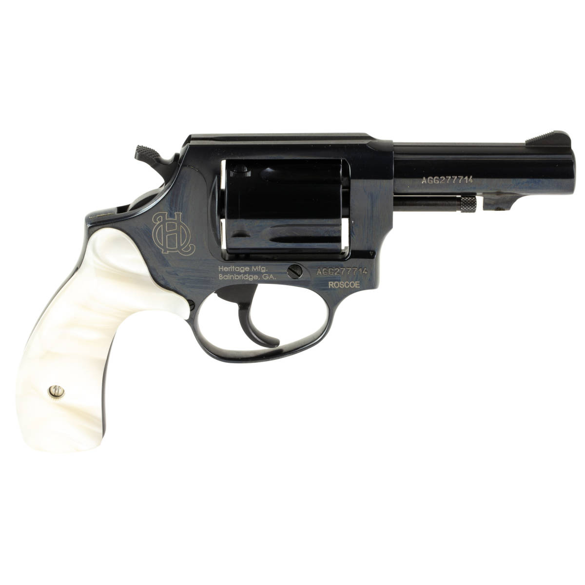 HERITAGE ROSCOE 38SPL 3” FIXED BLACK PEARL GRIP-img-2