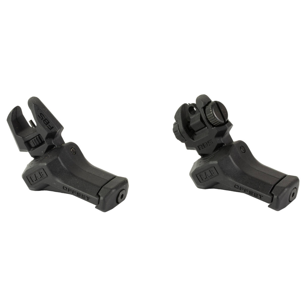 FAB Defense FXFRBSOSB Front and rear Set of Offset Flip-Up Sights Black-img-1