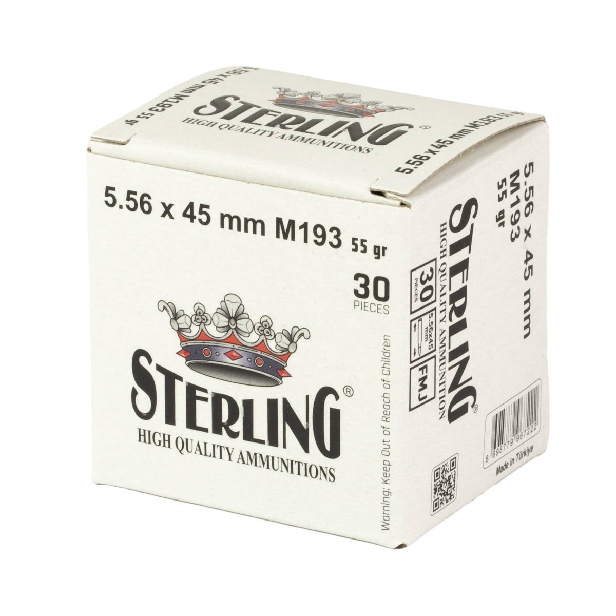 Sterling 8698779967222 M193 5.56x45mm NATO 55 gr Full Metal Jacket 30...-img-3