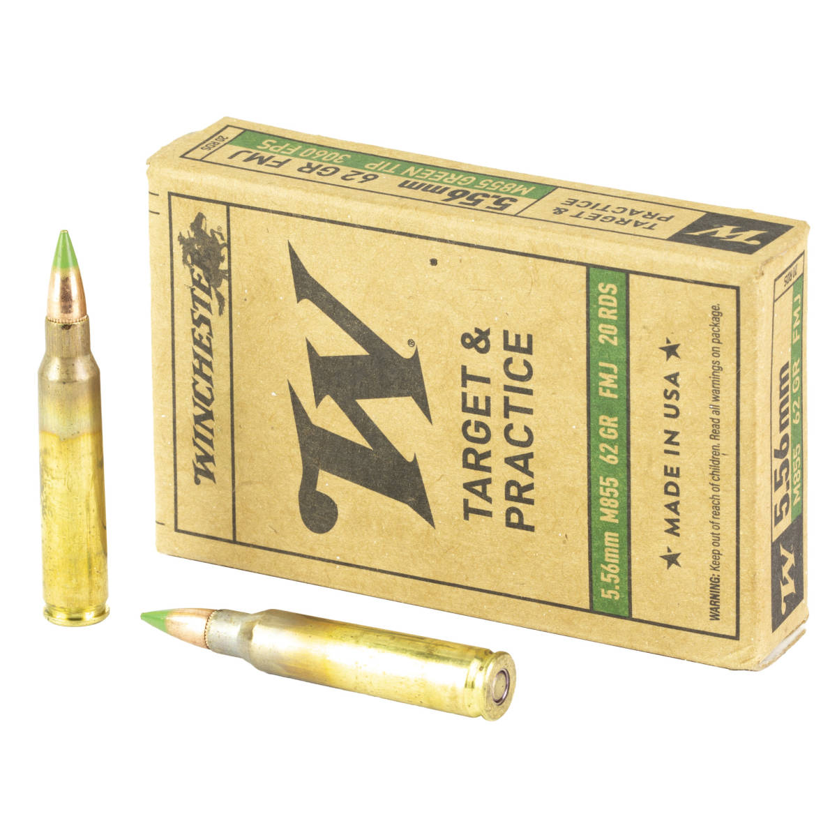 WIN 556 M855 62GR FMJ GRNTIP 20/1000-img-1