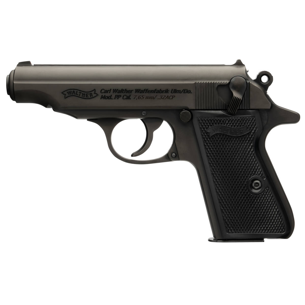 Walther Arms 4796030 PP 32 ACP 8+1 3.90” Black Steel Barrel, Serrated...-img-0