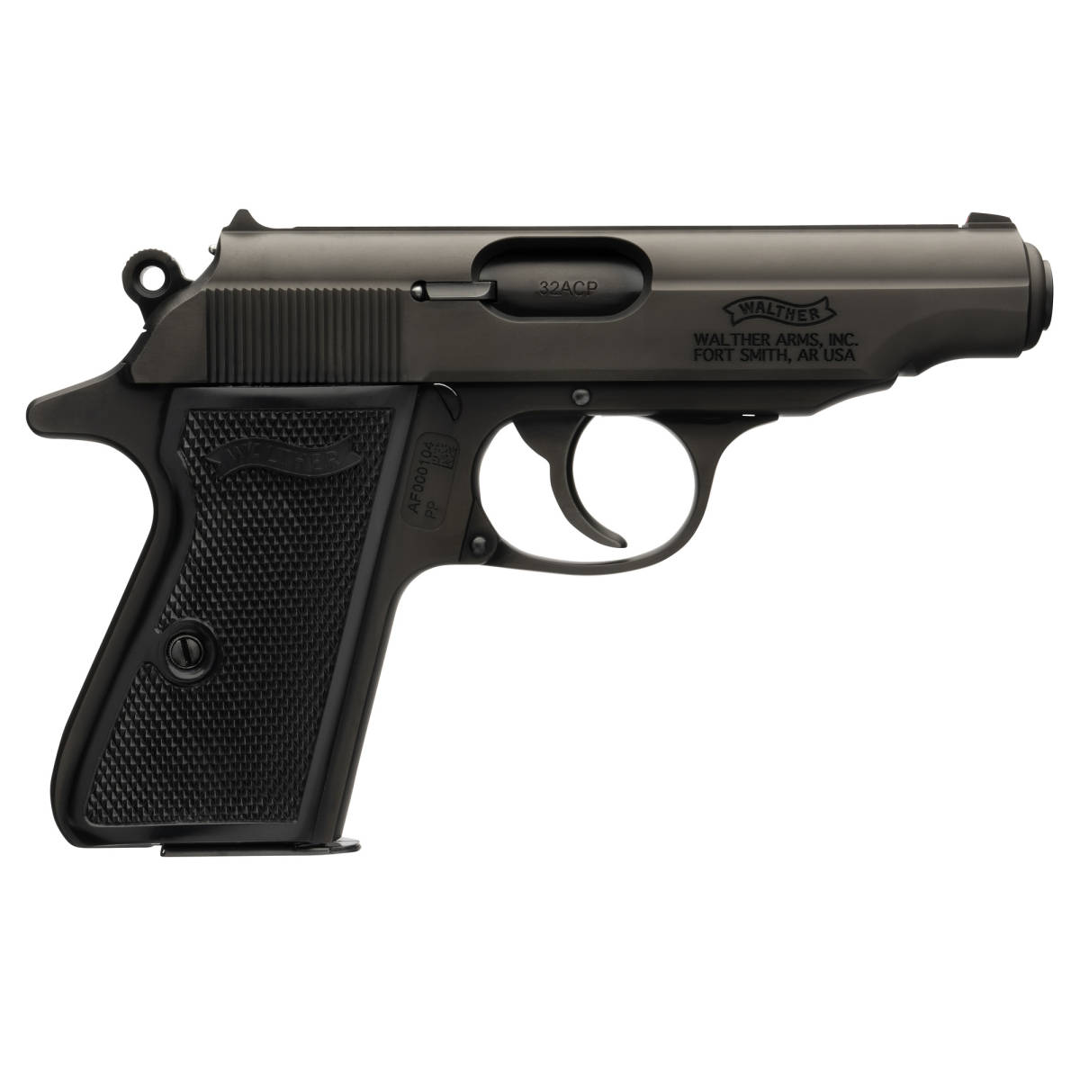 Walther Arms 4796030 PP 32 ACP 8+1 3.90” Black Steel Barrel, Serrated...-img-1