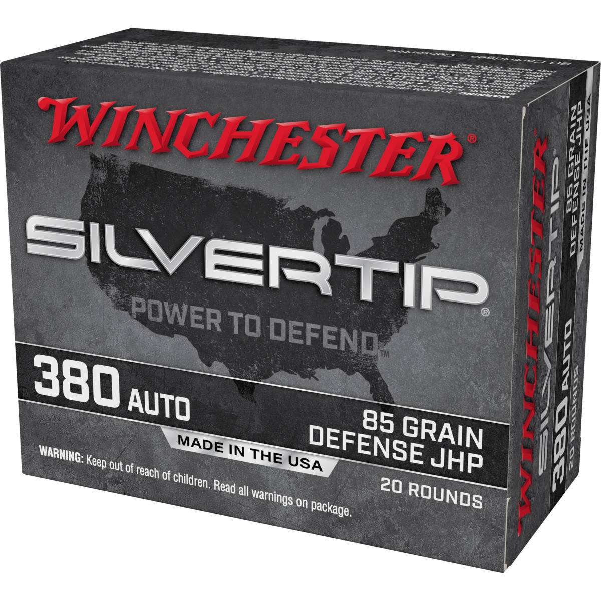 380 AMMO Winchester ACP Silvertip 380ACP 85 gr Jacket Hollow Point-img-1
