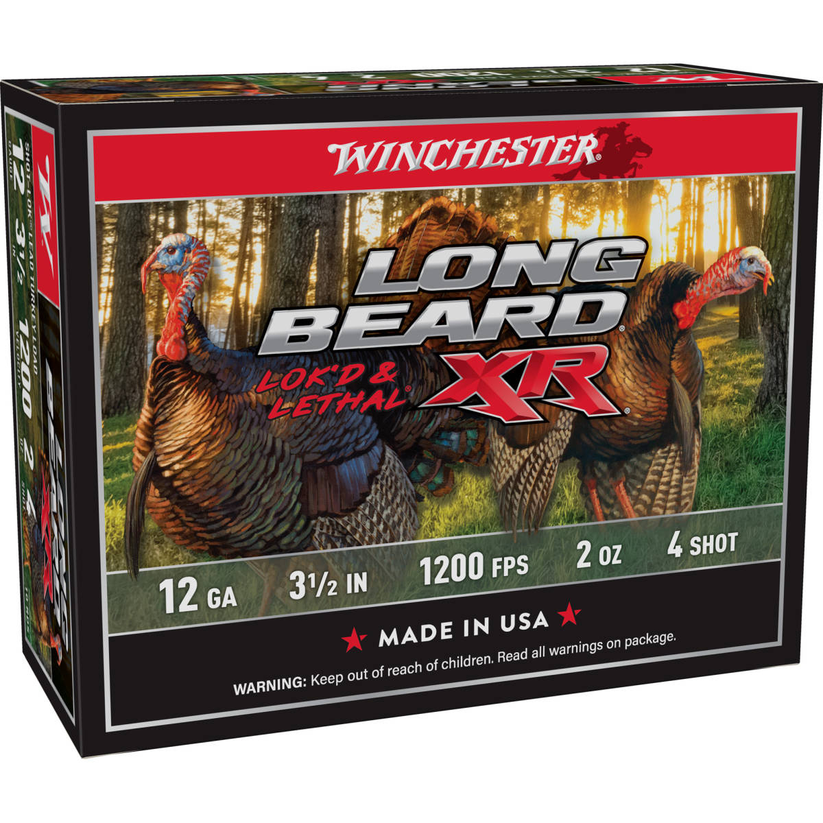 Winchester Ammo STLB12L4 Long Beard XR Shot-Lok 12Gauge 3.50” 2oz...-img-1