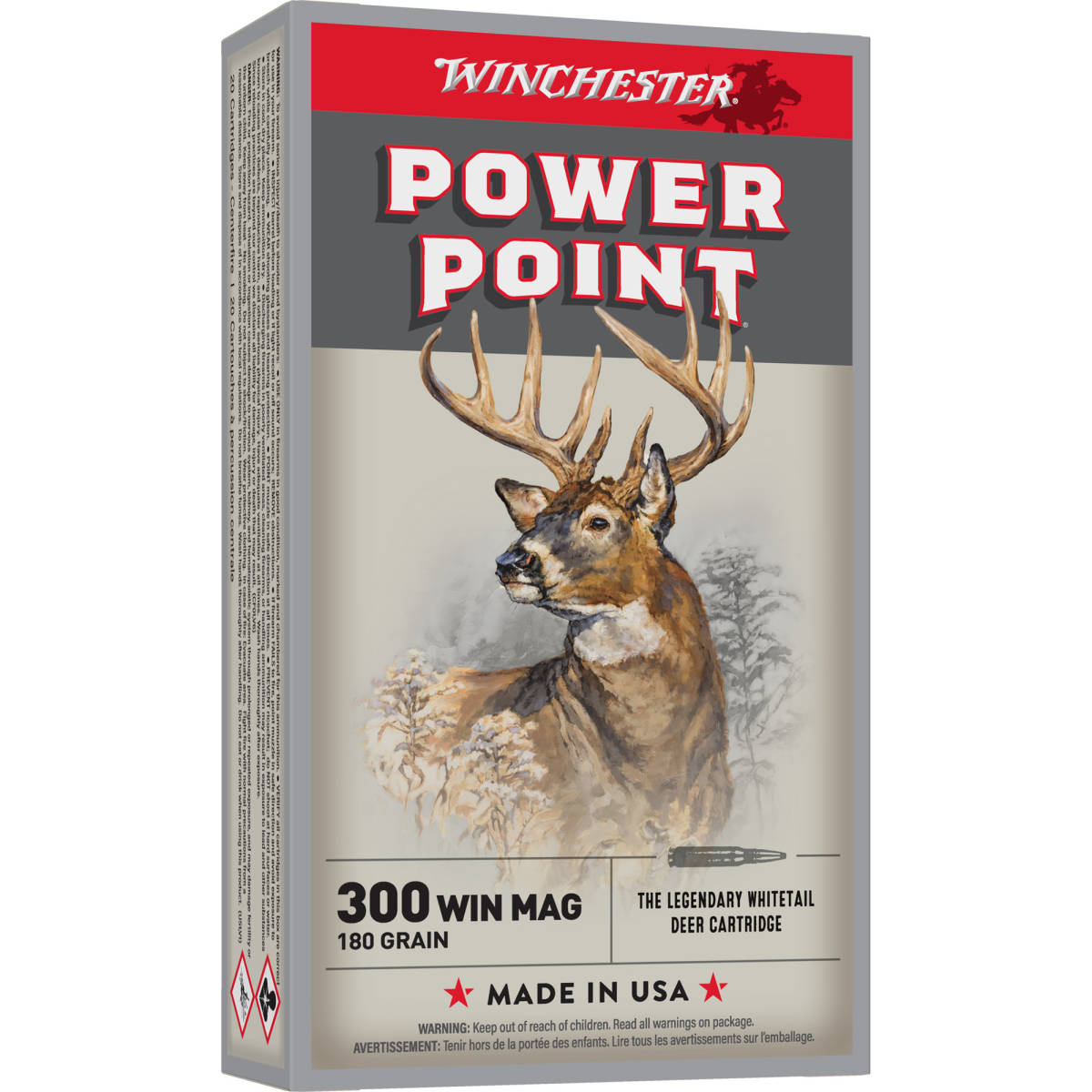Winchester Ammo X30WM2 Super-X 300 Win Mag 180 GR Power-Point (PP) 20...-img-1