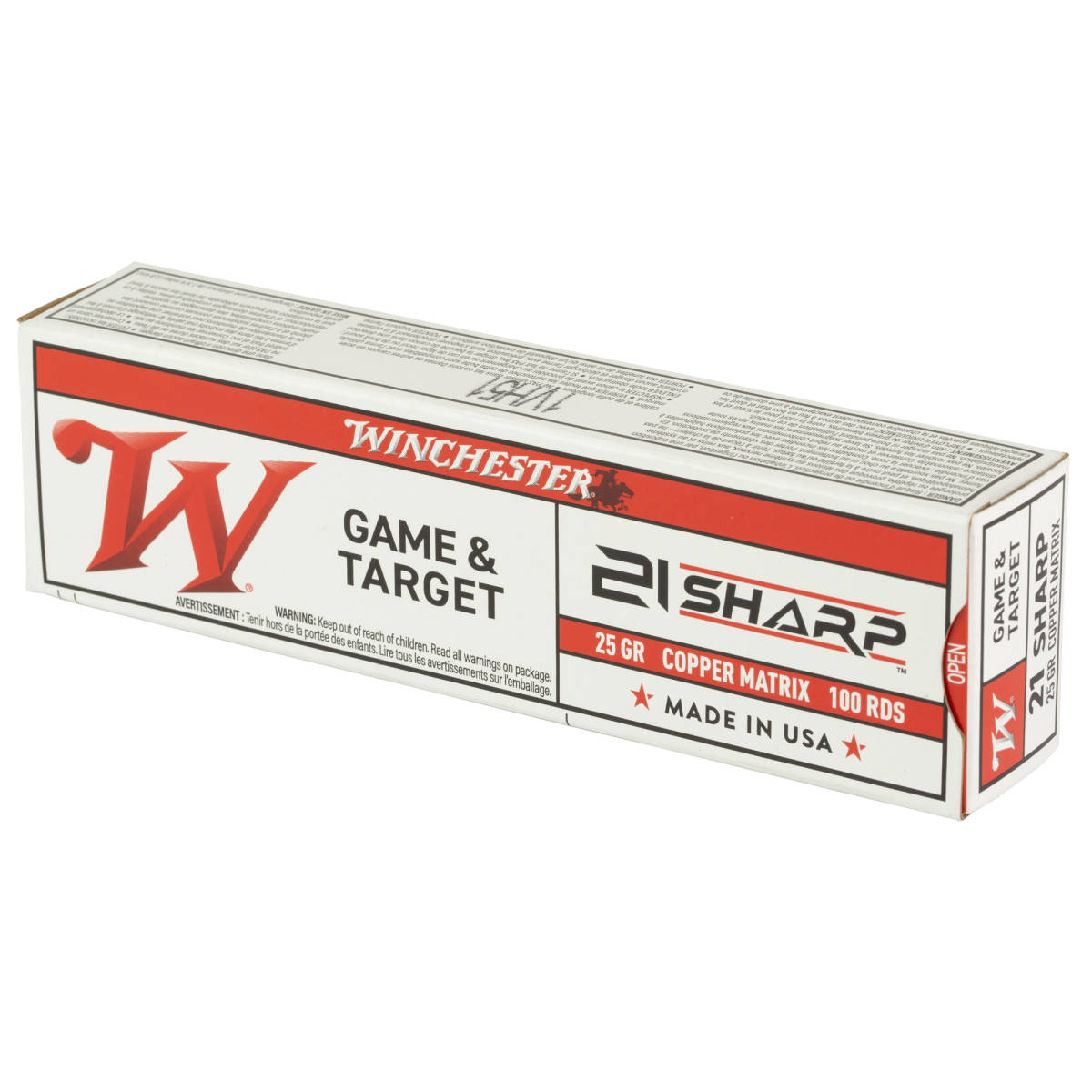 Winchester Ammo S21SLF USA 21Sharp 25gr Copper Matrix 100 Per Box/20 Case-img-3