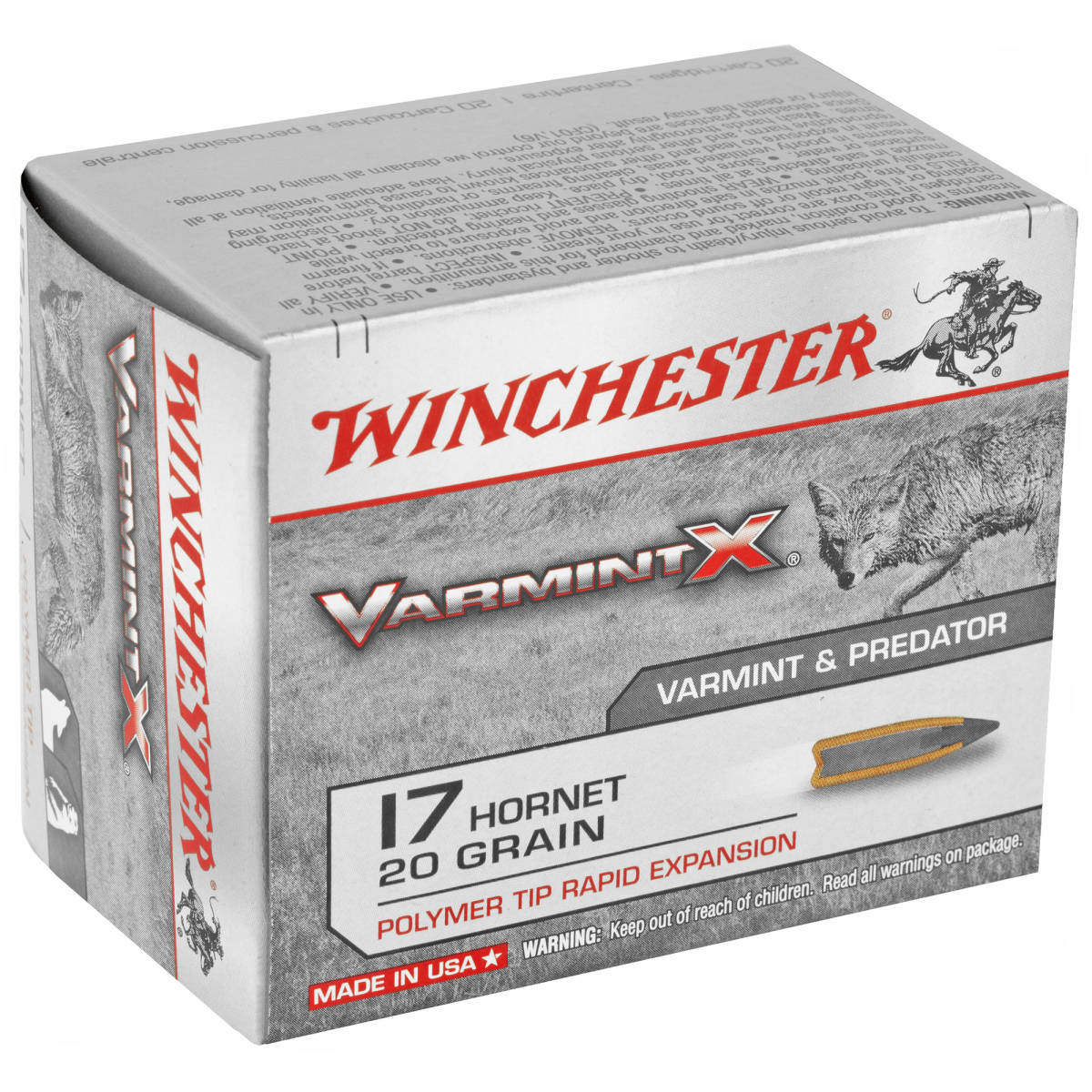 Winchester Ammo X17P Varmint X 17Hornet 20gr Polymer Tip Rapid Expansion-img-2