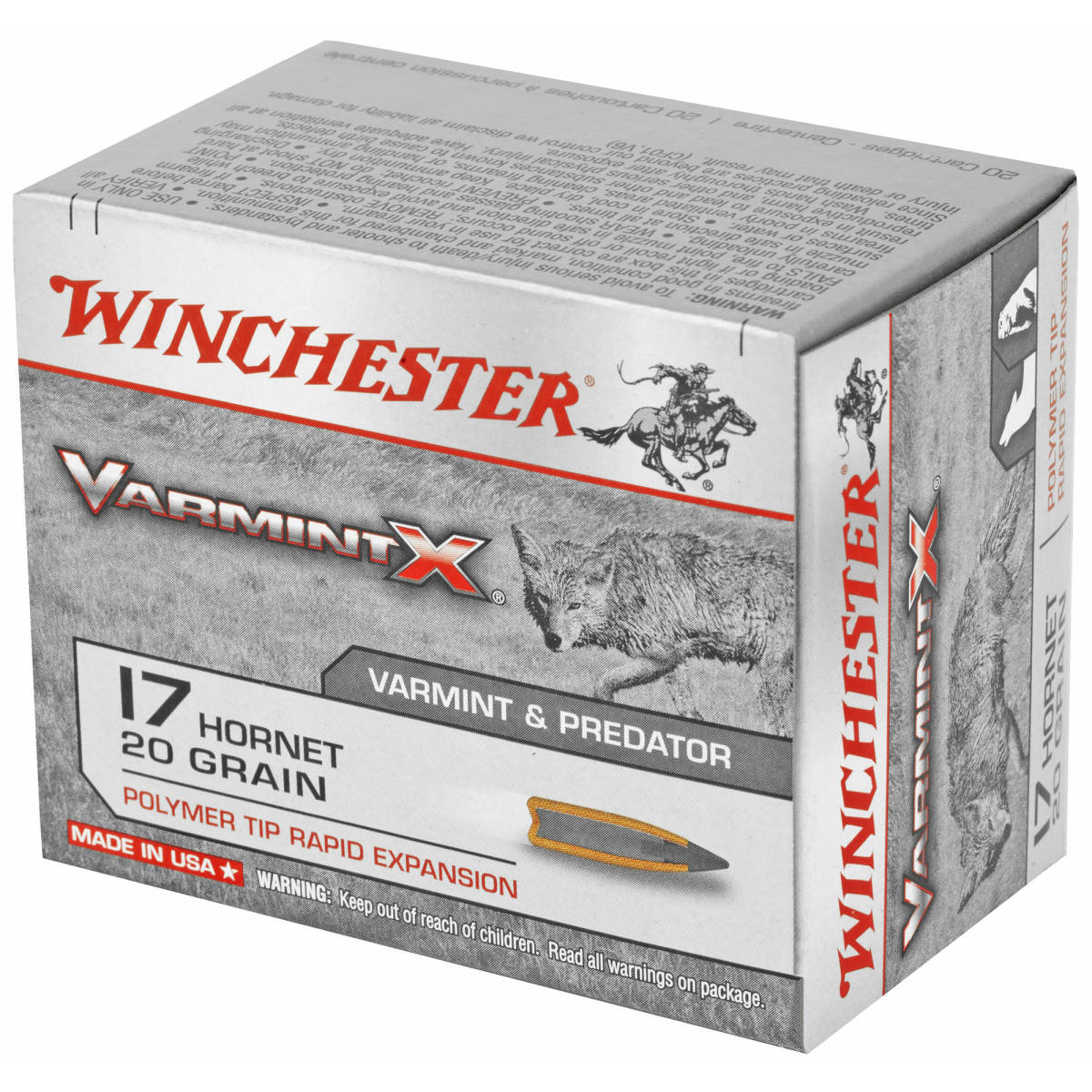 Winchester Ammo X17P Varmint X 17Hornet 20gr Polymer Tip Rapid Expansion-img-3