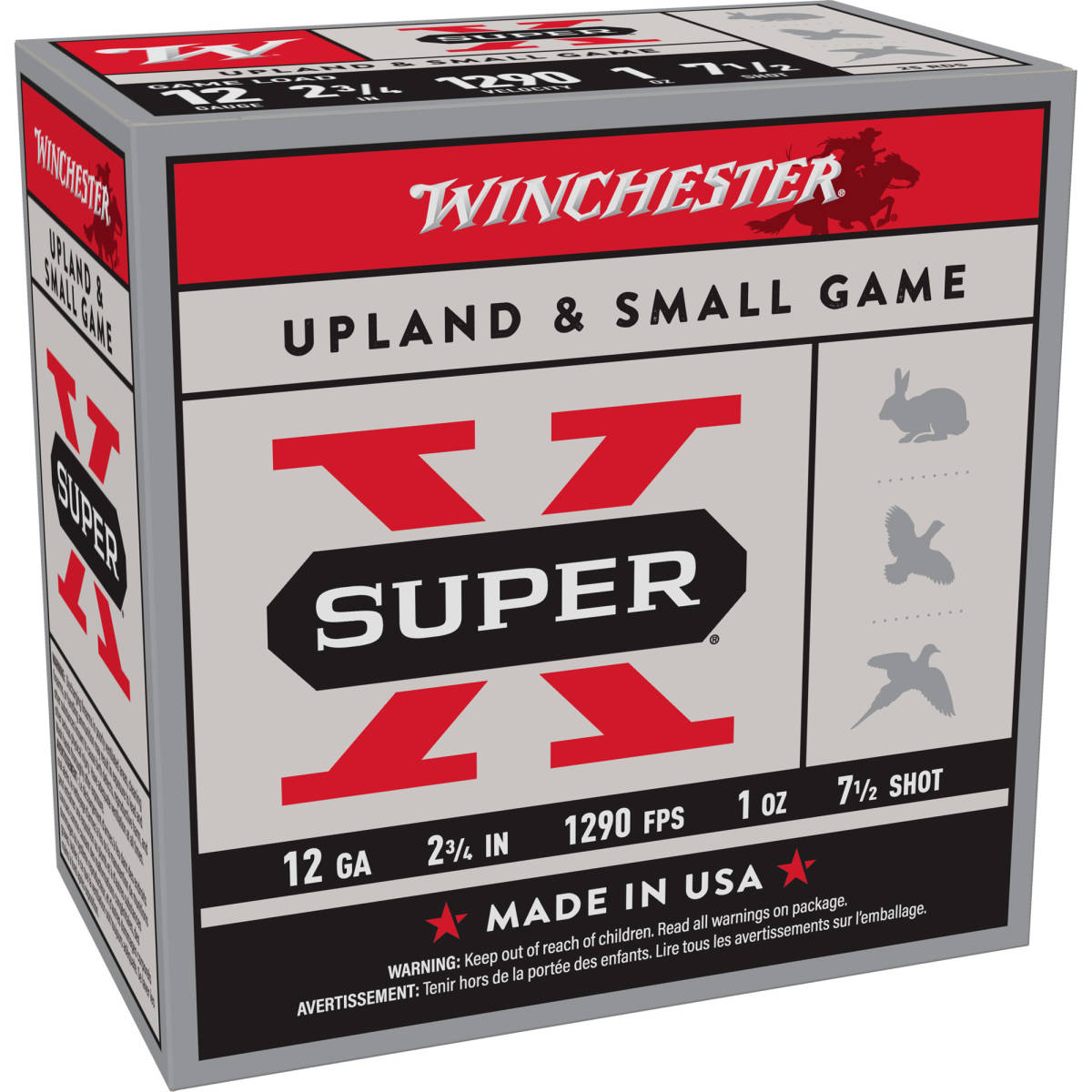 Winchester Ammo XU127 Super X Game Load 12Gauge 2.75” 1oz 7.5Shot 25...-img-1