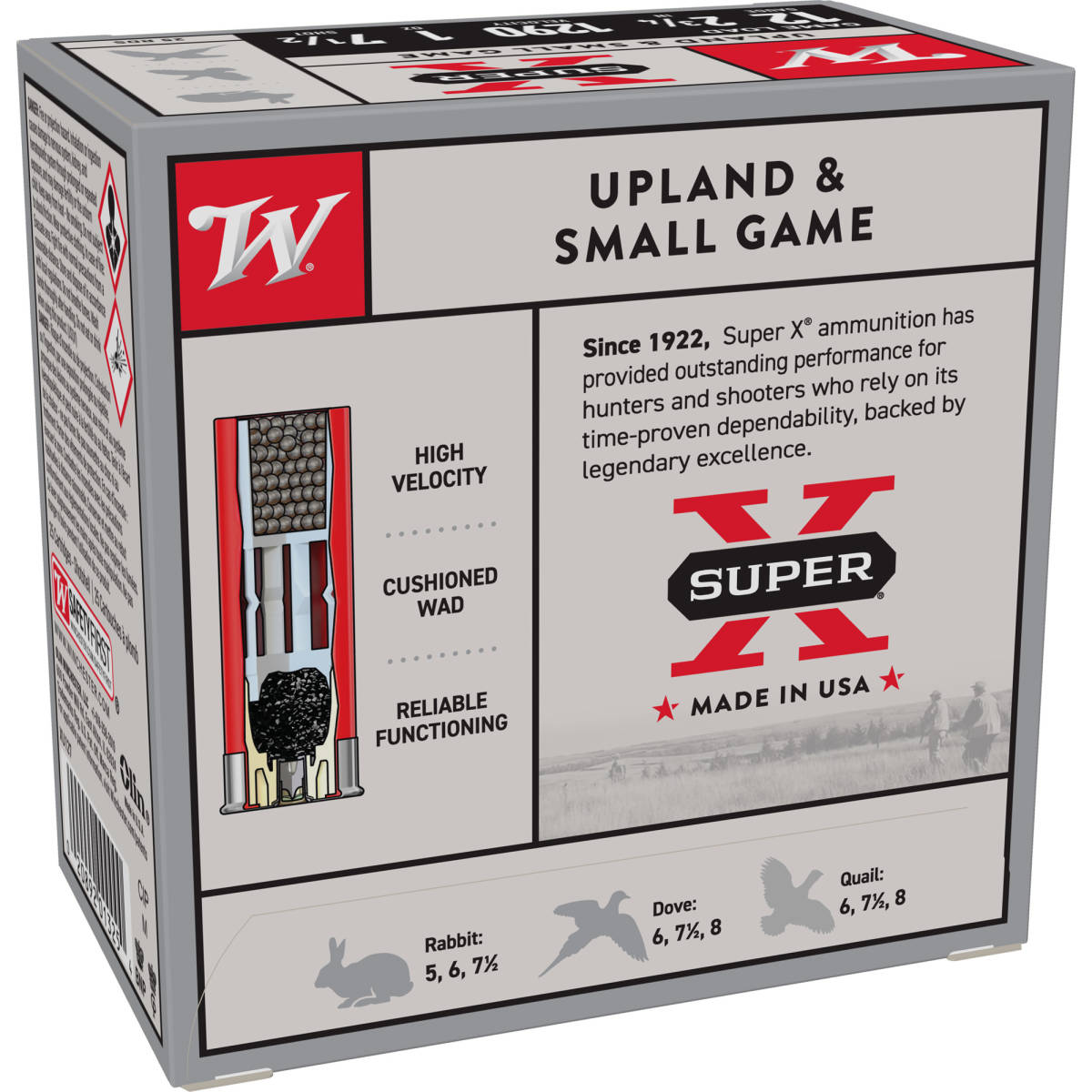 Winchester Ammo XU127 Super X Game Load 12Gauge 2.75” 1oz 7.5Shot 25...-img-2