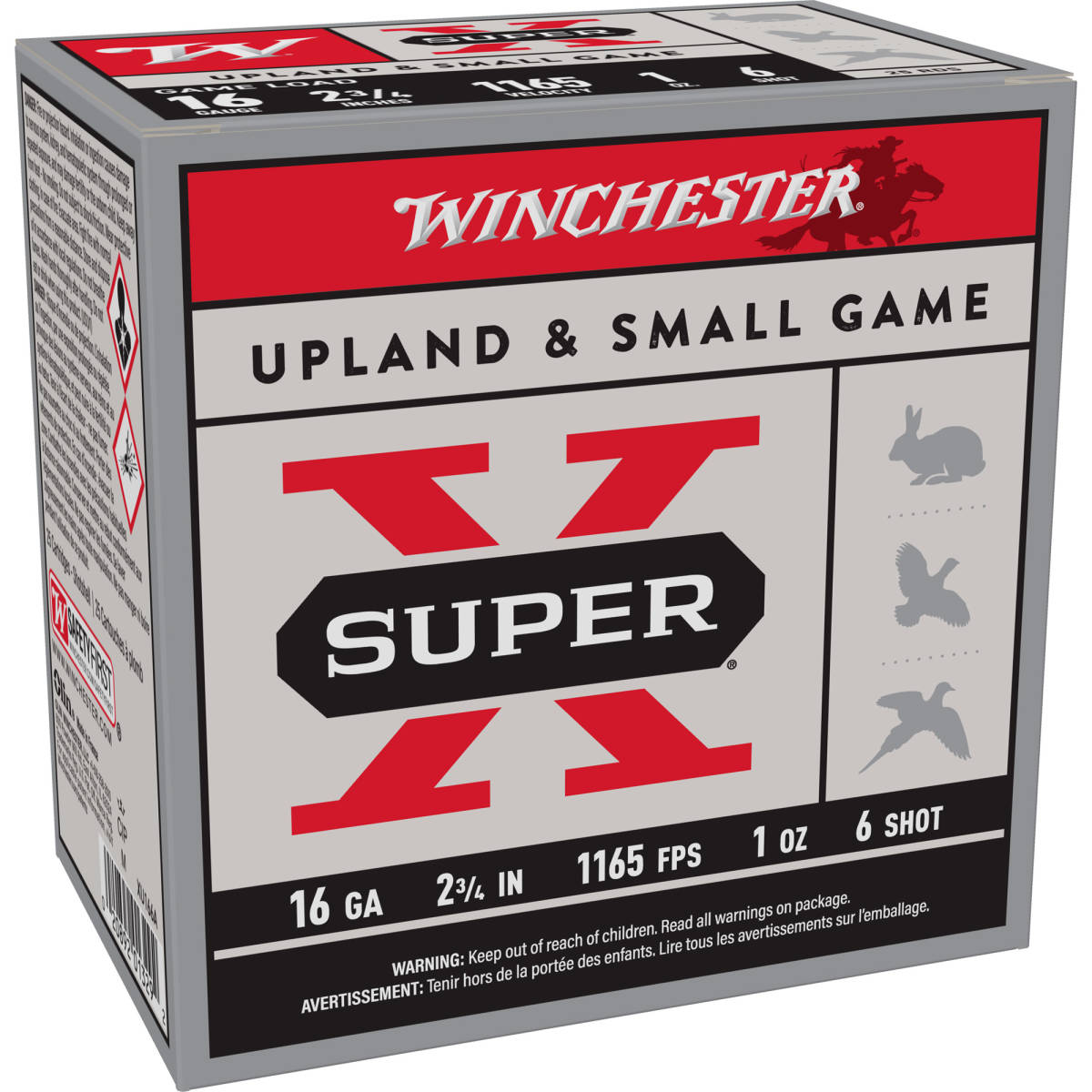Winchester Ammo XU166 Super X Game Load 16Gauge 2.75” 1oz 6Shot 25 Per-img-1