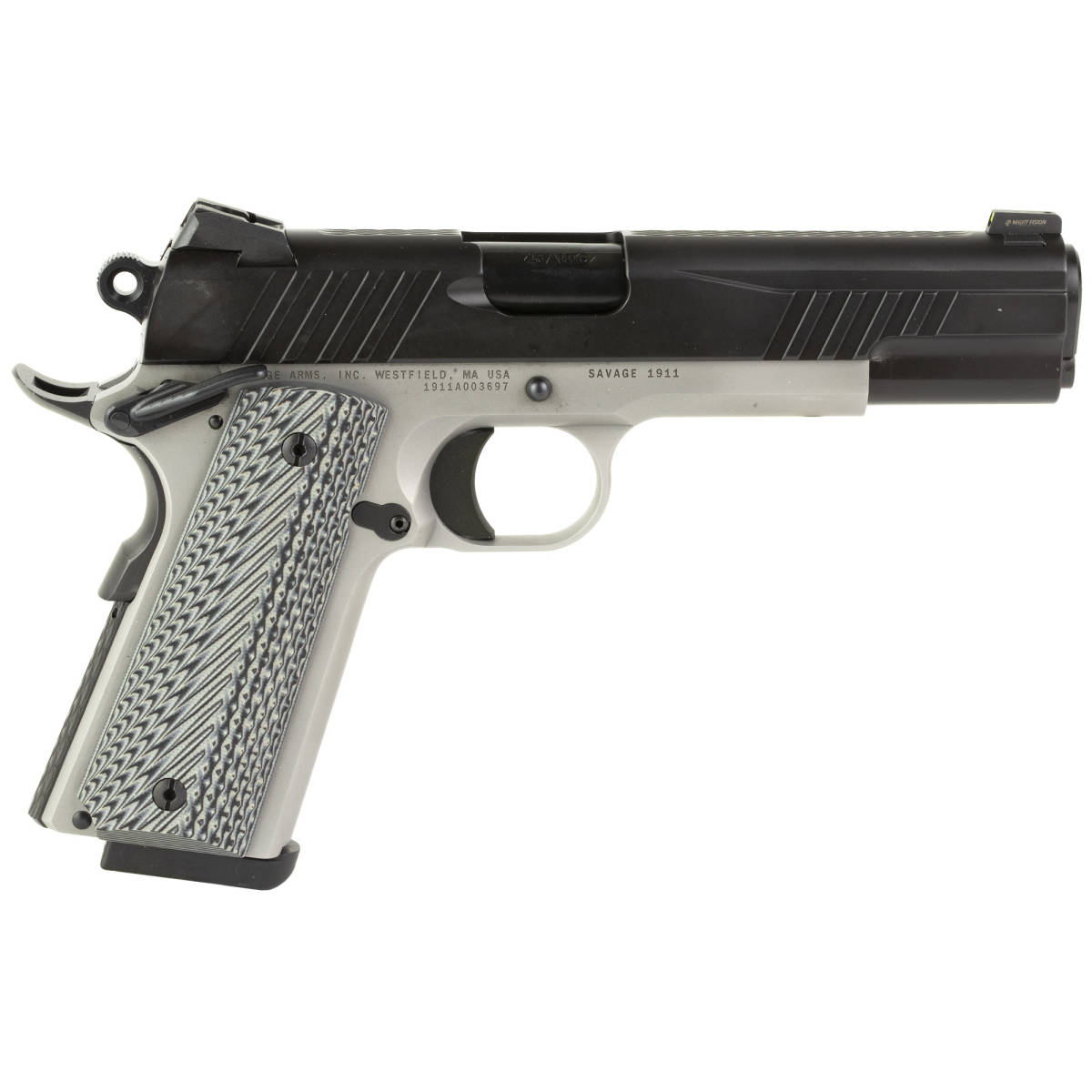 SAV 67201 1911 GOVT 45 5IN BLK/SS BLK MELONITE-img-2
