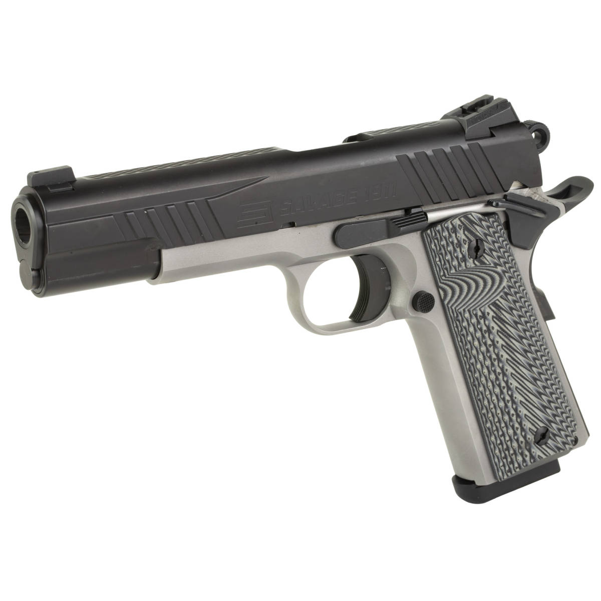 SAV 67201 1911 GOVT 45 5IN BLK/SS BLK MELONITE-img-3