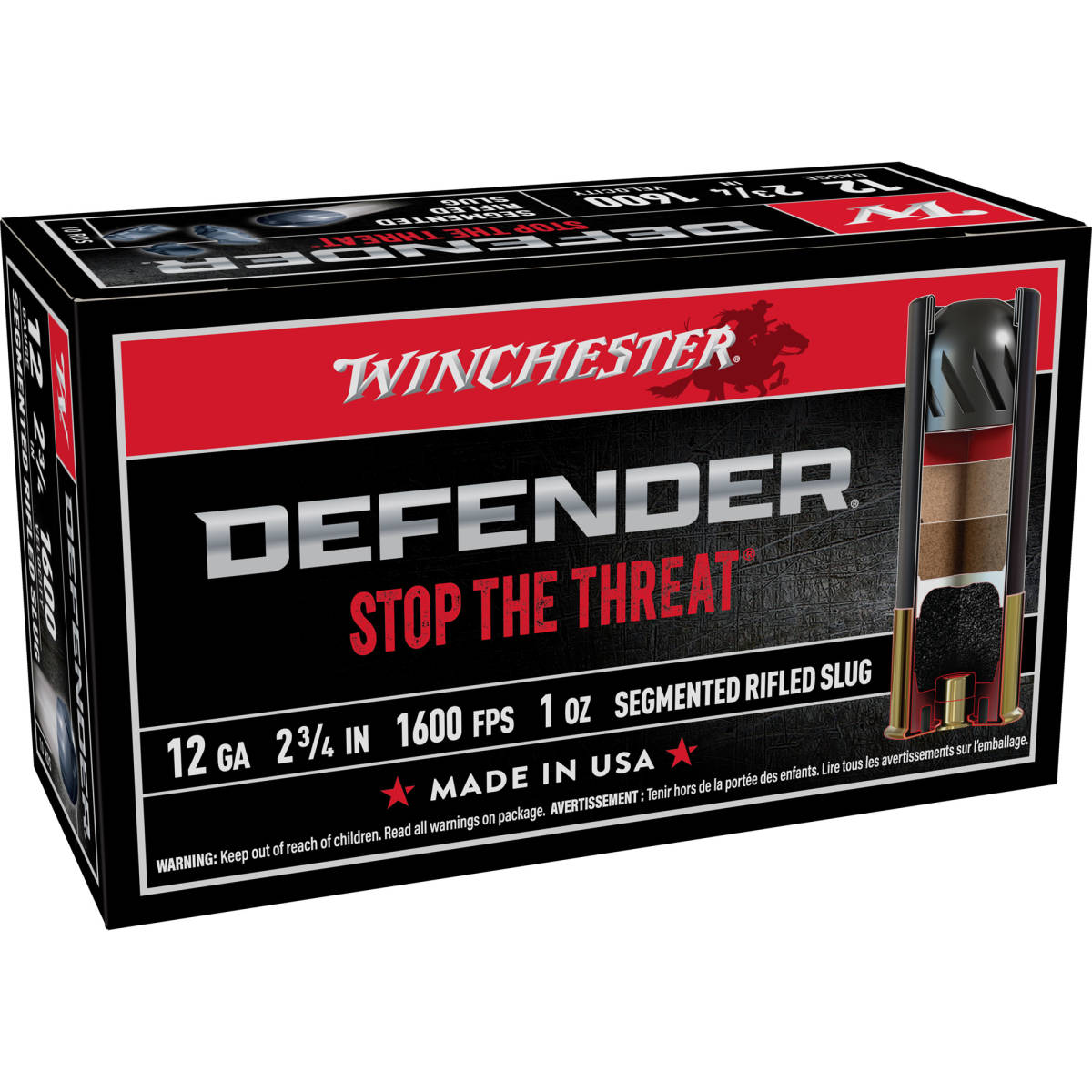 Winchester Defender 12 Gauge Segmented Rifled Slug 2.75” 1 oz PDX1...-img-1