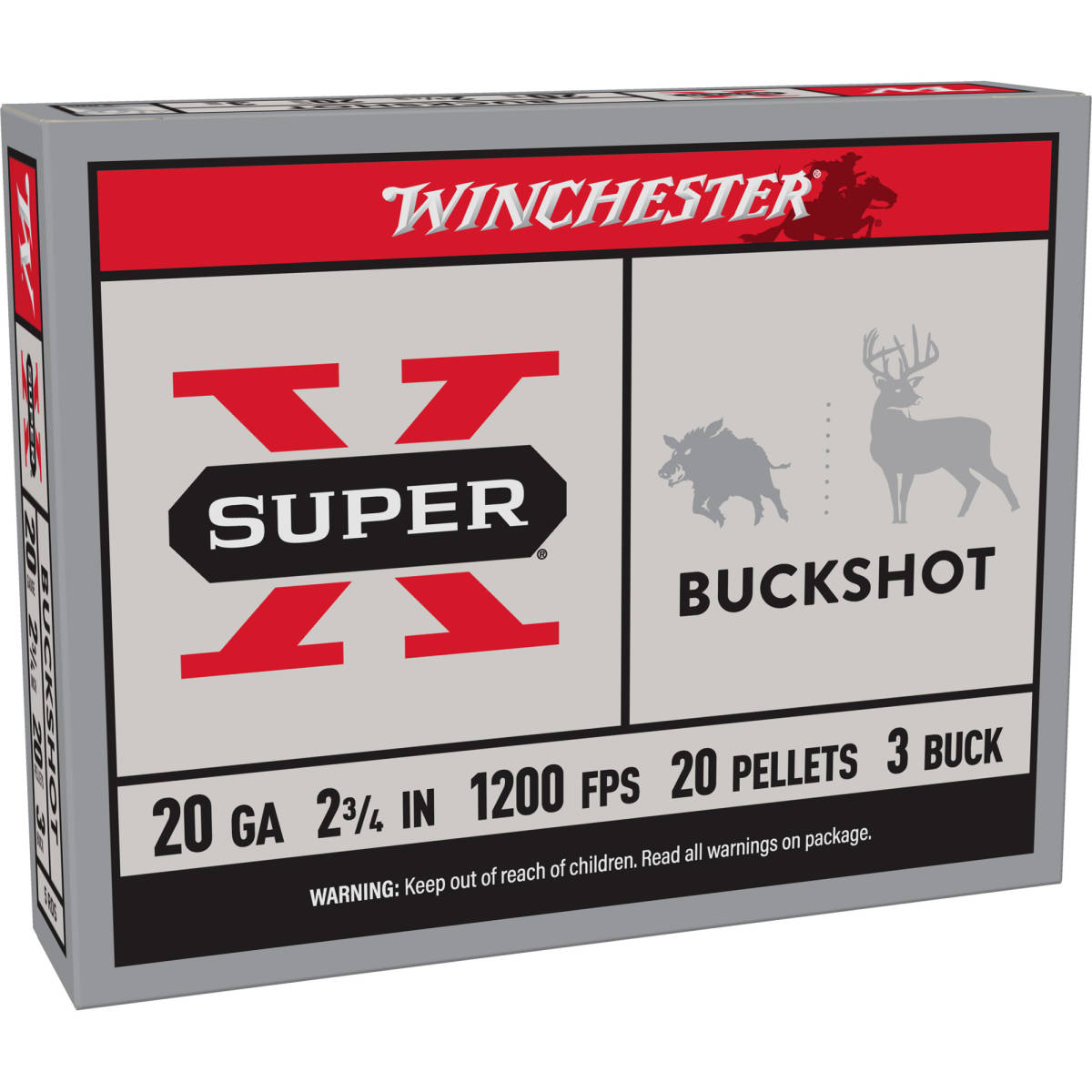 Winchester Ammo XB203 Super X 20Gauge 2.75” 20Pellets 3Buck Shot 5 Per-img-1